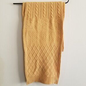 Lauren Ralph Lauren Golden Yellow Lambs Wool Rabbit Hair Scarf